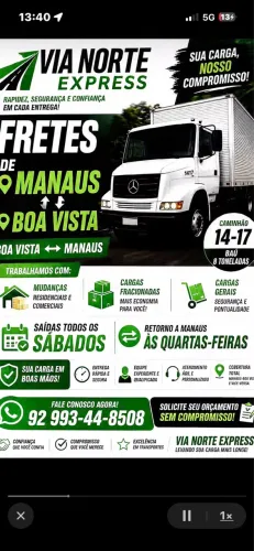MUDANÇAS E FRETES MANAUS X BOA VISTA X MANAUS