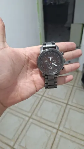 Relógio Masculino Fossil Nate Chronograph Grafite (Original / Aço Inox 50mm)