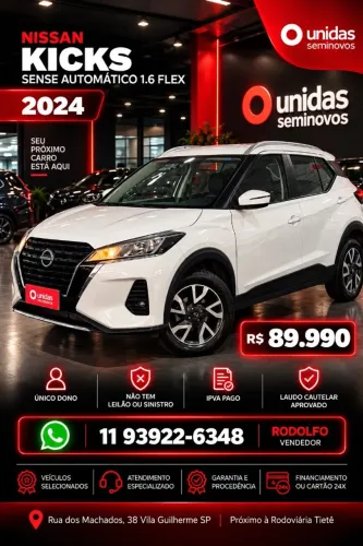 Nissan Kicks Sense 1.6 16V Flex AUT 2024