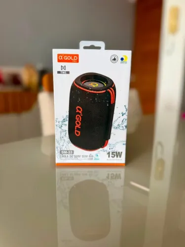 Caixa Som Caixinha Bluetooth Portátil Potente A Prova Dágua A'gold Sm-33