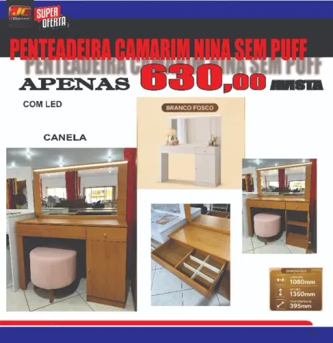 PENTEADEIRA COM LED NINA