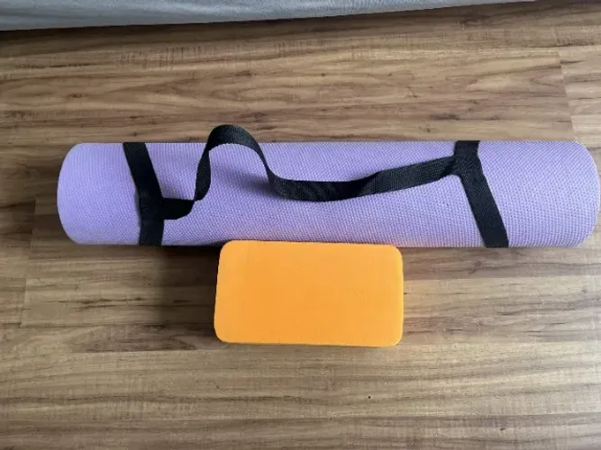 Kit 2 Peças para Yoga, Tapete e Bloco