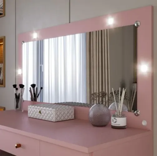 Penteadeira Camarim Estrela com Led 2 Gavetas 1 Porta - SUPER OFERTA!