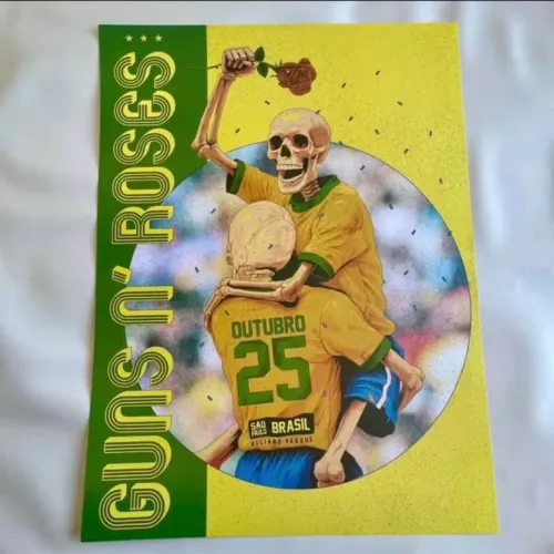 Guns N' Roses Litografia São Paulo 2025 60x45cm Envio Retira