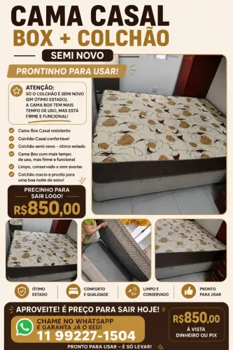 Cama com colchão