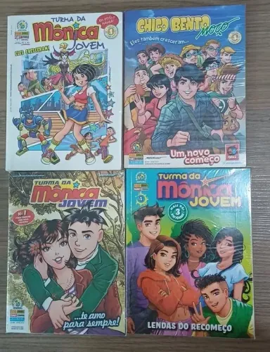 Turma da Mônica Jovem - kit 4 volumes 1 (usado)