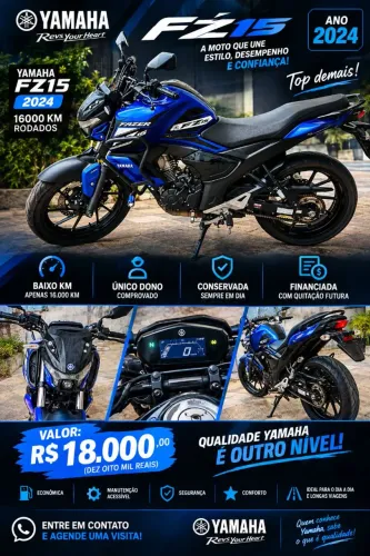 Vendo 18.000 mil Yamaha FZ15 2024 cuida !!!