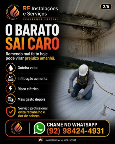 MANUTENÇÃO E INSTALAÇÃO DE TELHADOS - Residencial e Empresarial.