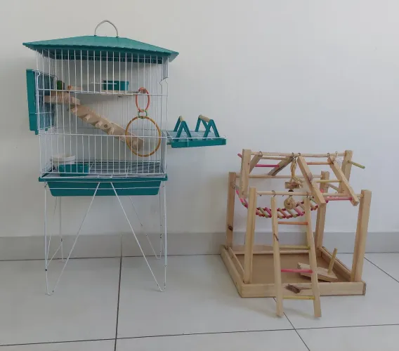 Gaiola viveiro + playground