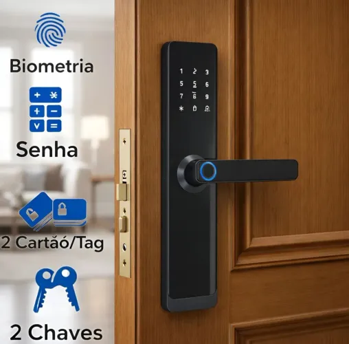 Fechadura eletrônica Biometria fácil controle AIRBNB