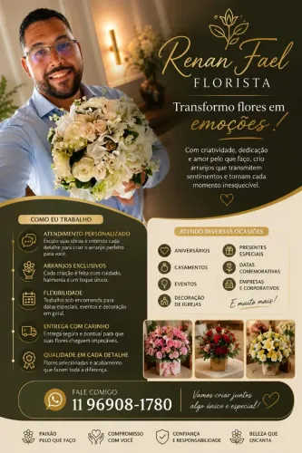 Florista executor de arranjos florais para eventos