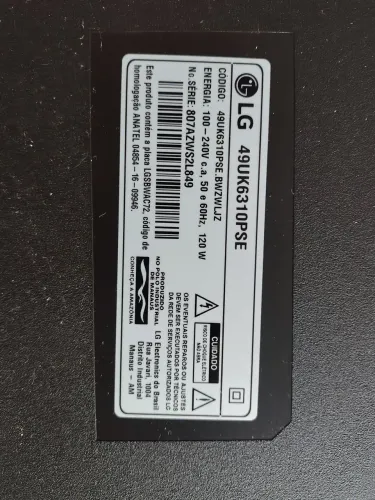 Peças tv lg 49uk6310pse