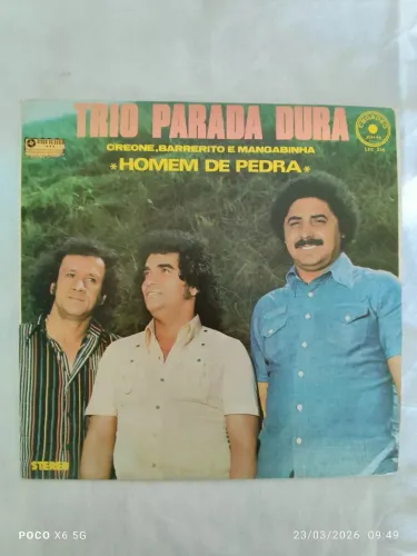 Disco de vinil LP Trio parada dura "Homem de pedra"