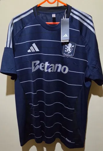 camisa aston villa terceira adidas original azul 24/25
