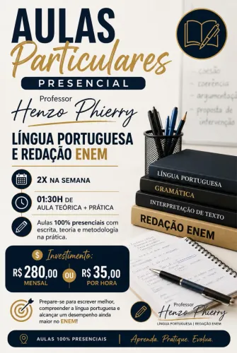 Aulas Particulares Português e Redação