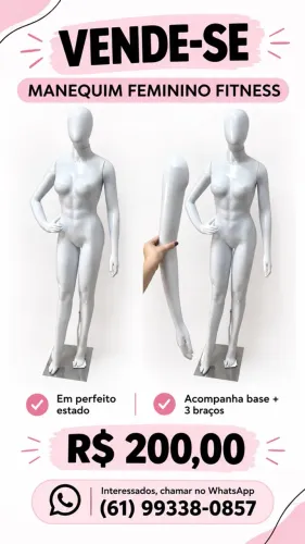 Manequim Feminino Fitness.