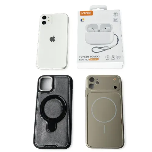iPhone 11 64GB Branco - Bateria 100% - Estado de Novo + Kit Completo