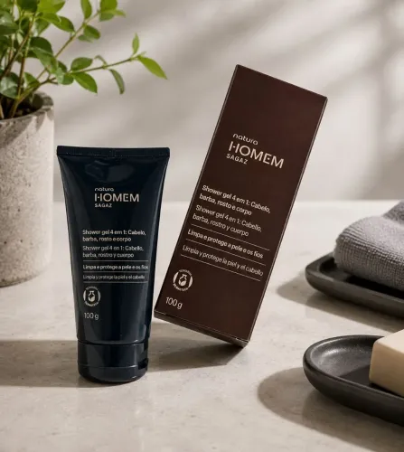 Natura Homem Sagaz Shower Gel 4 em 1