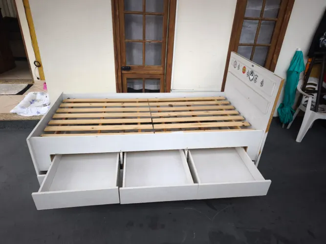 (DOAÇÃO)Cama Bicama com gavetas