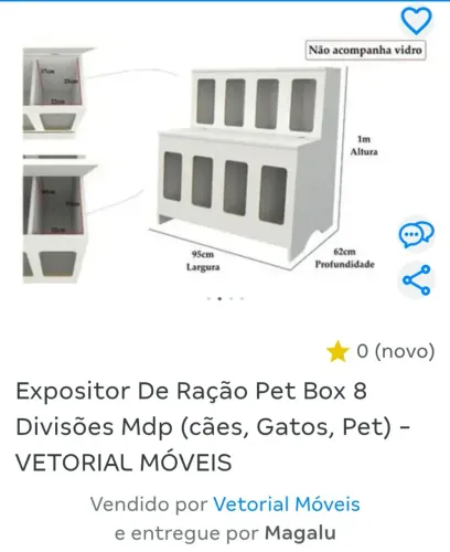 Doação.Expositor de ração 