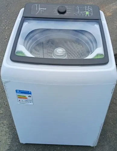 MAQUINA DE LAVAR CONSUL 15 KG TURBO AGITAÇÃO CESTO INOX (USADA 1 VEZ NO PLASTICO ) 