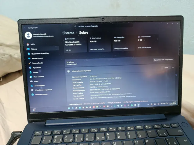 Notebook IdeaPad 1 Semi-novo, tudo funcionando perfeitamente
