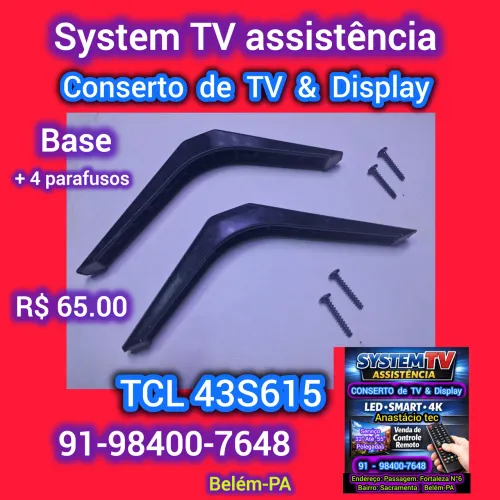 Base + 4 Parafusos TV TCL 43S615