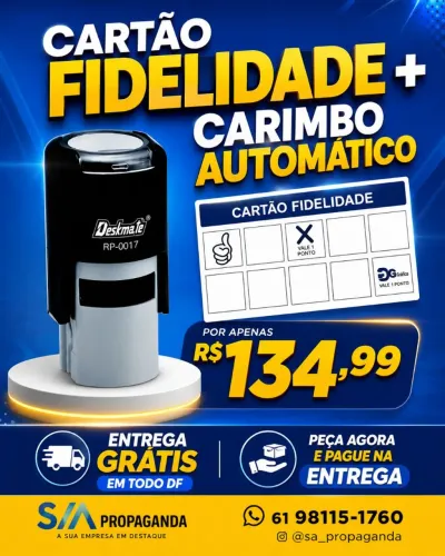 cartão fidelidade+ carimbo
