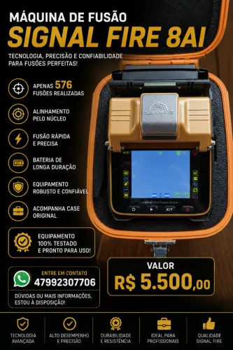 Maquina fusão fibra