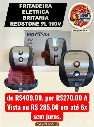 Air fazer Britânia 6 litros tamanho familia