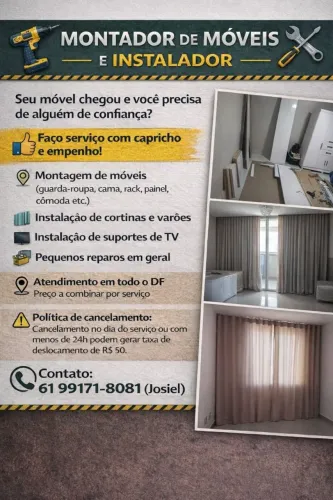 Consertos em geral, montagem de móveis...