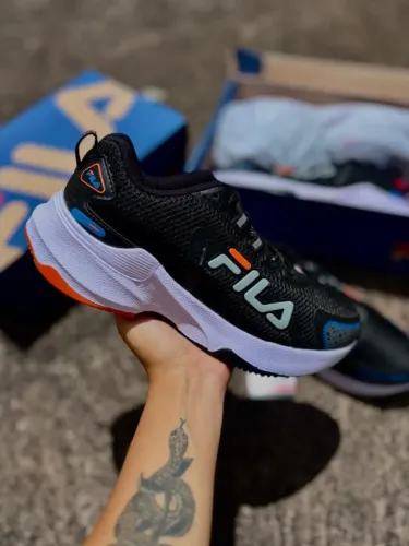 Fila Heating 2.0 Preto/Laranja Premium - Disponível 38 ao 43 (Foto Real)