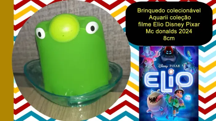 Brinquedo colecionável Aquarii coleção filme Elio Disney Pixar Mc donalds 2024