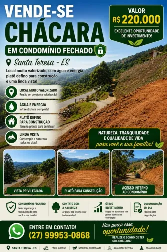 Condomínio fechado em Santa Teresa