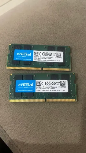 64GB de ram 3200 MHZ de notebook