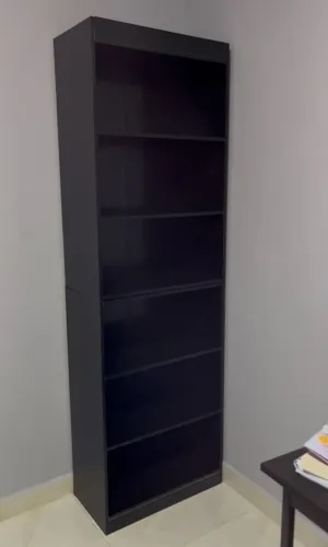 Estante de livros bipartida 