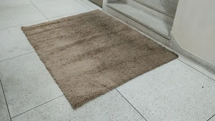 Tapete Peludo Bege 1,5m x 2m
