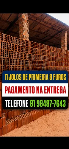 Tijolo tijolos direto de fábrica. Pague na entrega com frete grátis!