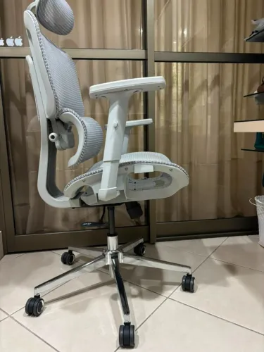 Cadeira de Escritório Dr. Office Business, Mesh, 2D, Ajustável, Suporta até 120kg, Cinza,