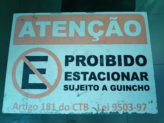 Placa Proibido Estacionar
