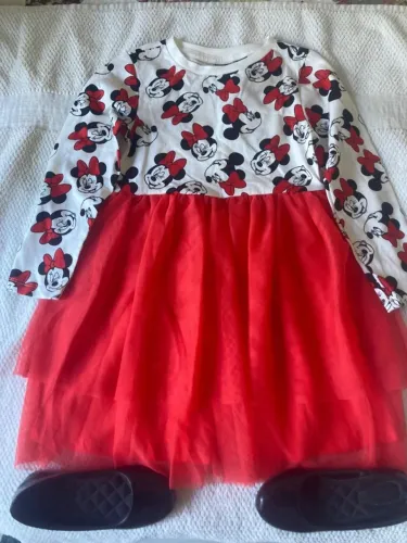 Vestido da Minnie NOVO + sapatilhas e arquinho de brinde