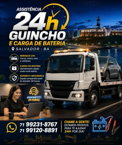 Guincho 24h e carga de bateria