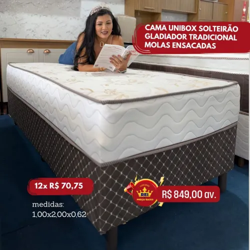 PROMOÇÃO URGENTE - Cama SOLTEIRÃO Gladiador por apenas 12x R$70,25 