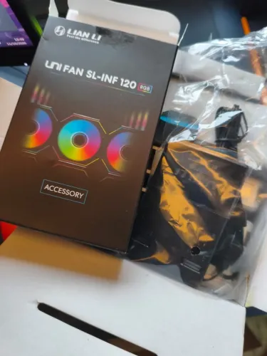 Kit 6 Fans Lian Li UNI FAN SL-Infinity 120 ARGB Branco + Controladora HUB