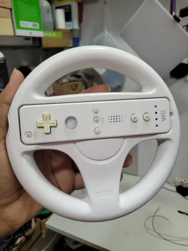Controle Nintendo Wii Original com Volante Original e Nunchuk Kit Completo Wii Remote