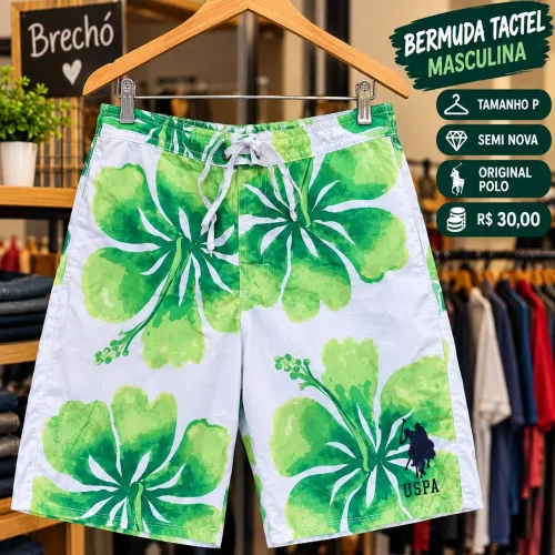 Bermuda masculina P Adulto