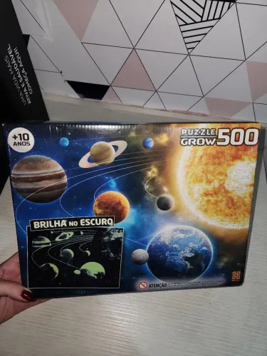 Quebra Cabeça Sistema Solar 500 peças e Brilha no Escuro
