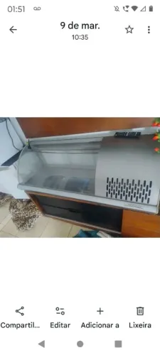 Expositor 3 vezes no Refrigerado Gelopar vitrine comida japonesa sushi tortas bolos