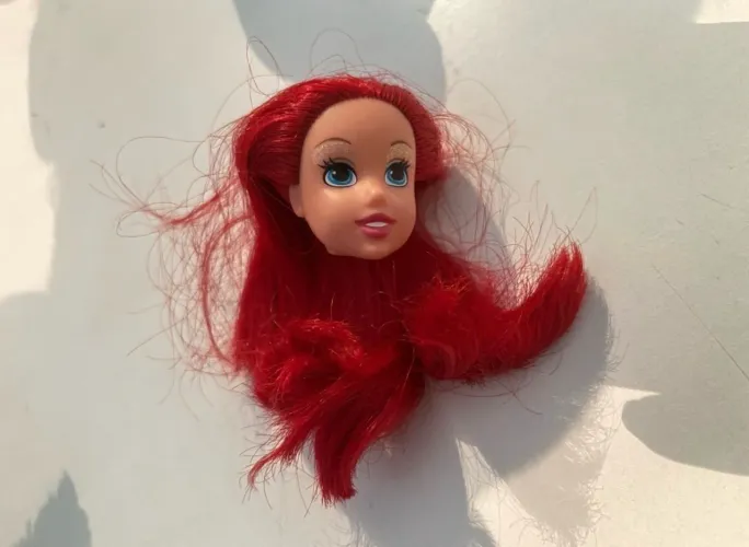 Cabeça boneca princesa Ariel Mattel