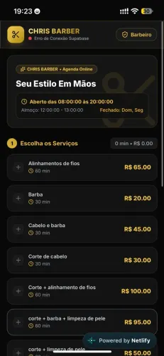 Sistema para agendamento on-line - Barbeiros e agendamentos